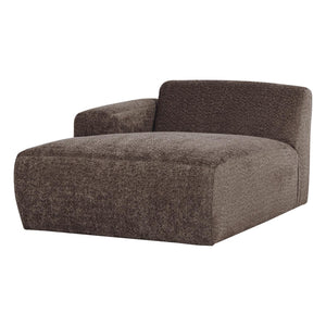 WOOOD Mojo Base chaise longue bank arm links wollig Bruin