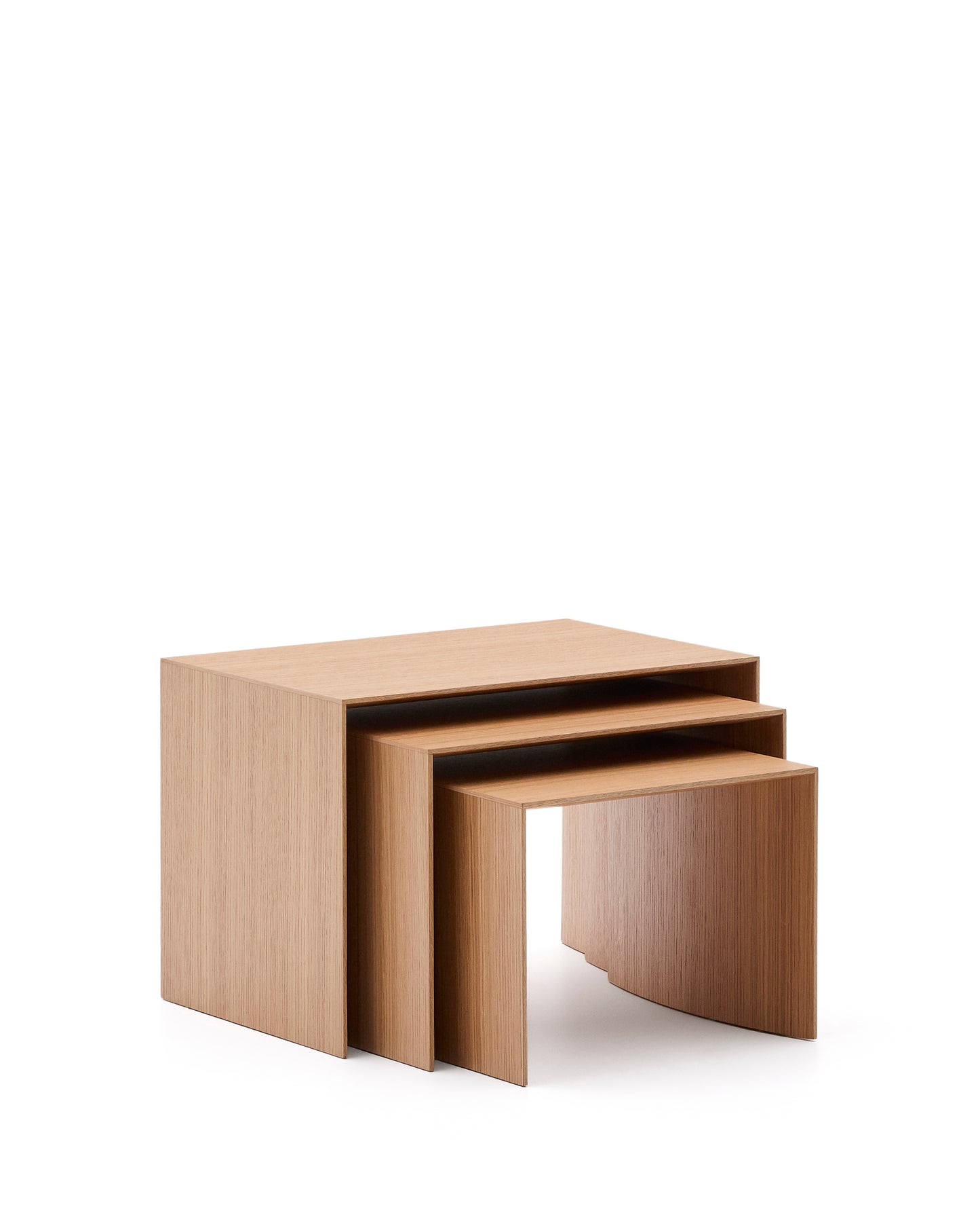 Kave Home Litto bijzettafel set van 3 Naturel