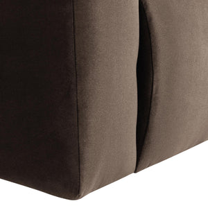 WOOOD Mojo Base 1-zits bank arm links velvet Bruin