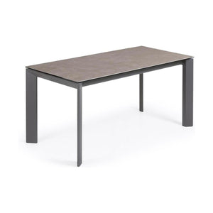 Kave Home Axis eettafel uitschuifbaar 160/220x90 cm Grijs