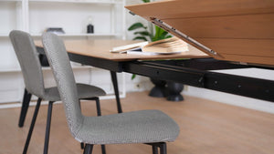Mobitec Brest T0100 eettafel rechthoek 240x100 cm mat gelakt eiken poot zwart