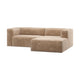 WOOOD Bean chaise longue bank rechts Chenille Velvet Perzikroze