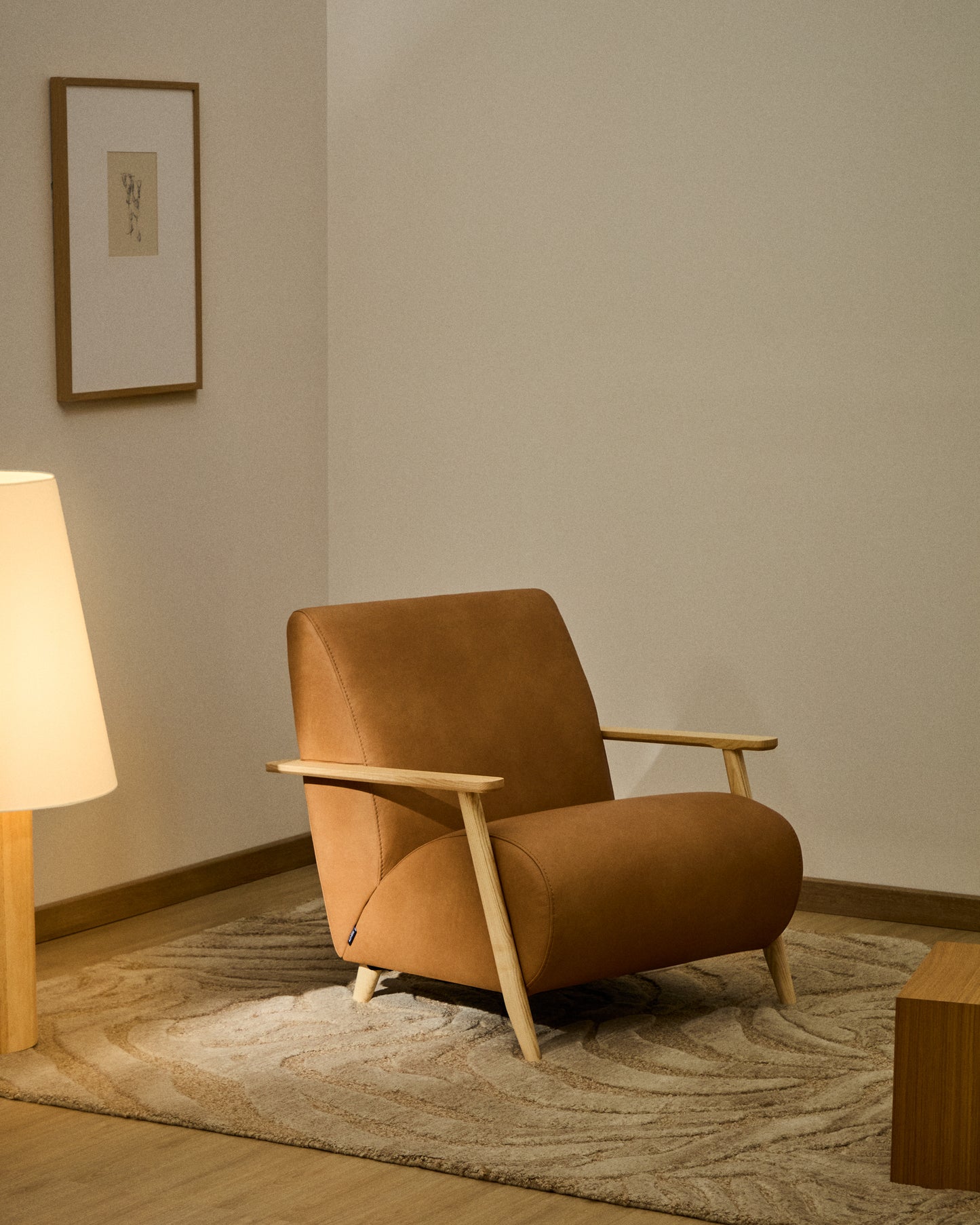 Kave Home Meghan fauteuil Bruin/Licht bruin