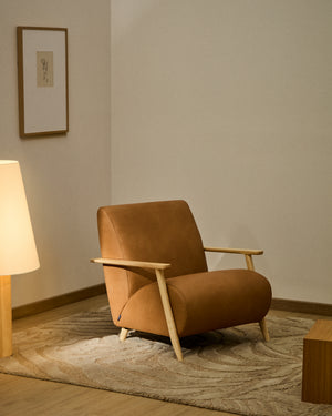Kave Home Meghan fauteuil Bruin/Licht bruin