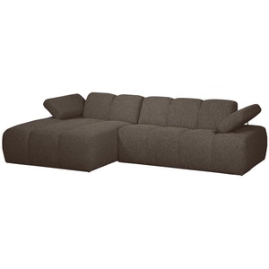 WOOOD Mojo chaise longue bank links bouclé Bruin melange