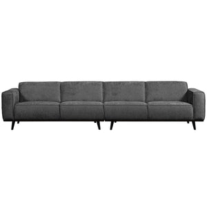 WOOOD Statement XL 4-zits bank 372 cm Structure Velvet Mountain
