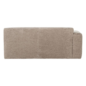 WOOOD Mojo Base 2-zits bank arm links wollig Donkerzand
