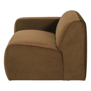 WOOOD Mojo Base 2-zits bank arm links velvet Honinggeel