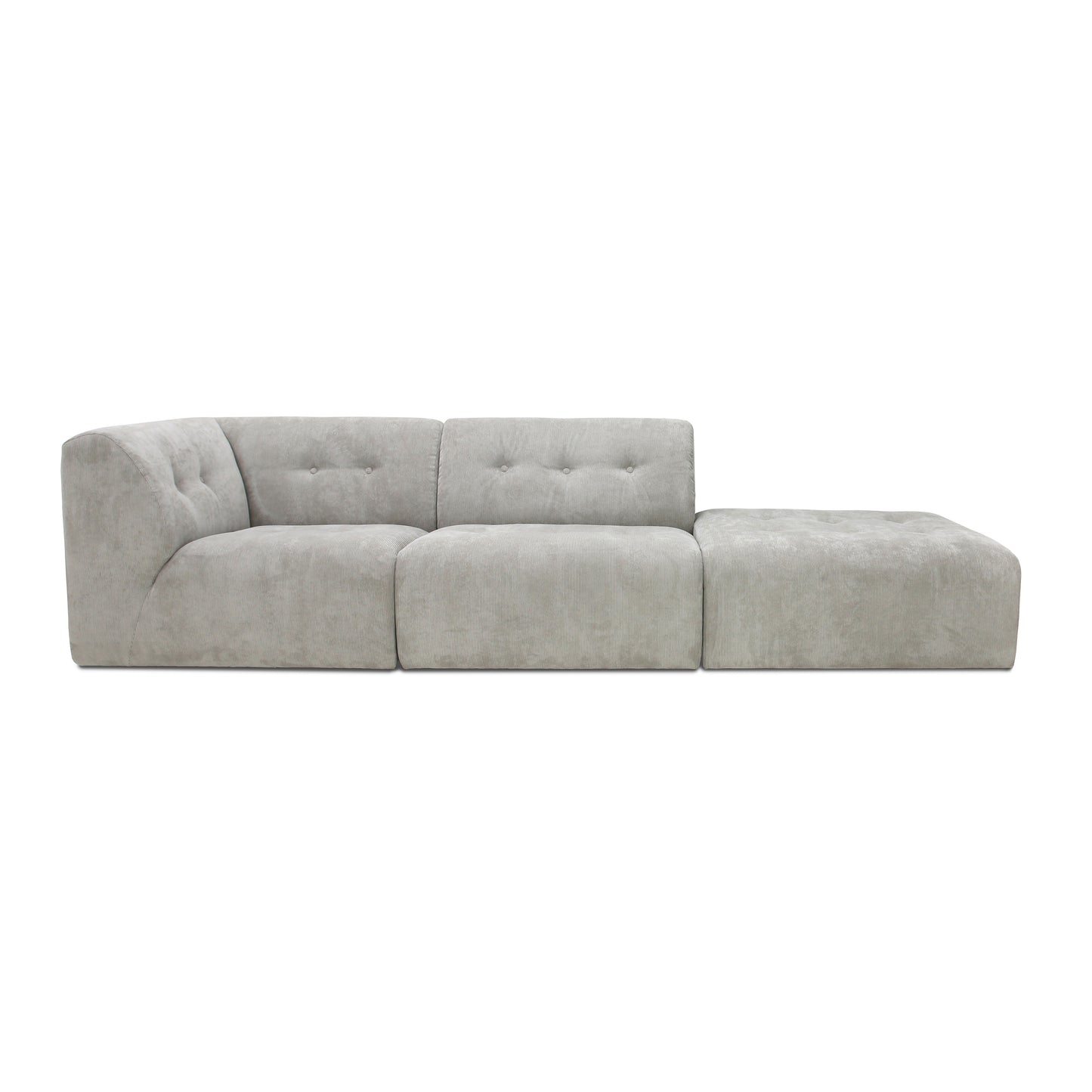 HKliving Vint hocker Corduroy Rib Cream