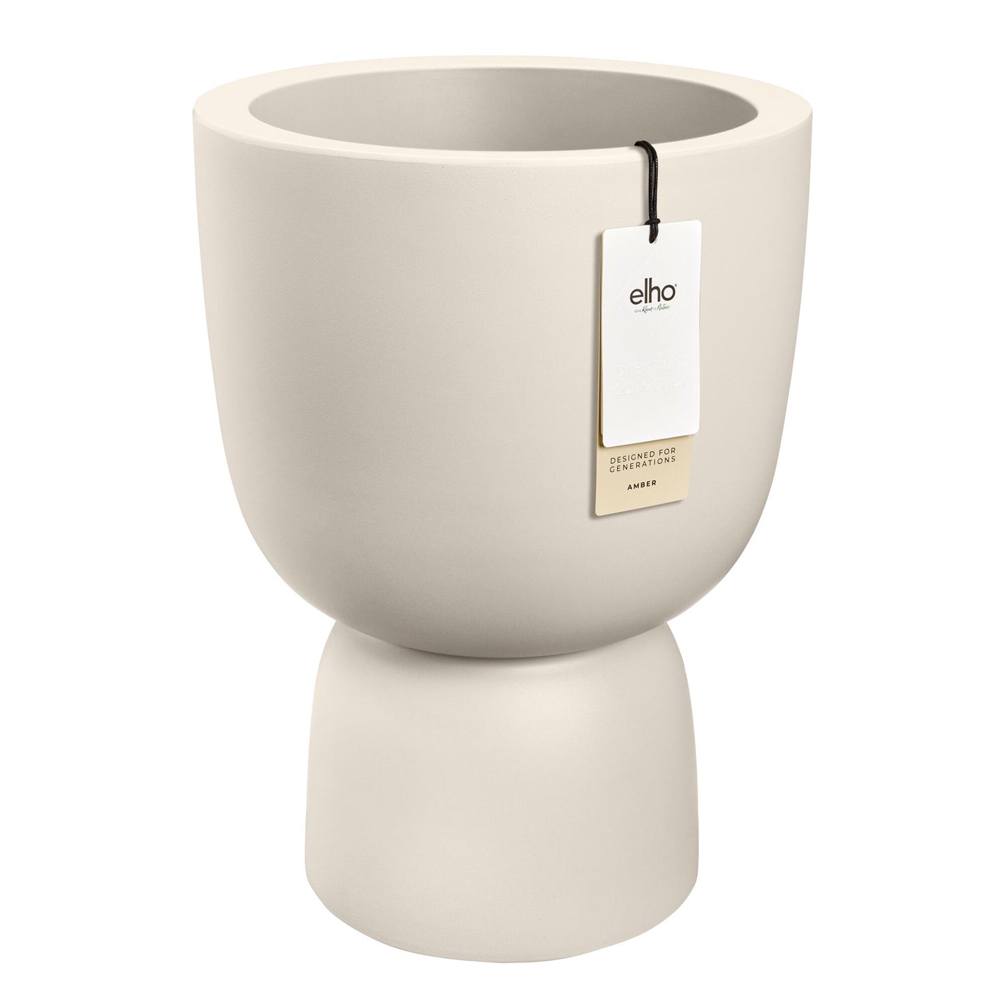 Elho Amber Coupe bloempot Ø35 cm Linen White