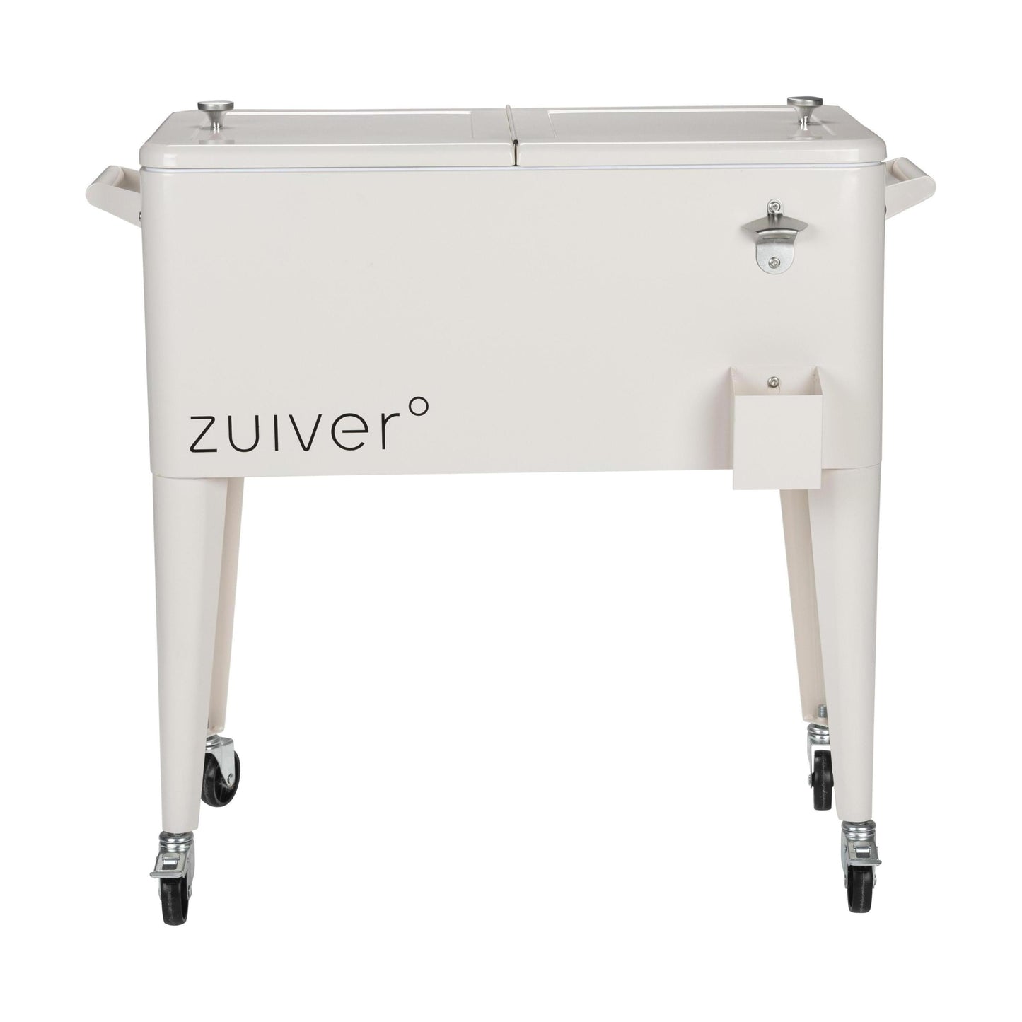 Zuiver Cooler Be Cool koelbox met wieltjes Cream