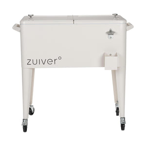 Zuiver Cooler Be Cool koelbox met wieltjes Cream