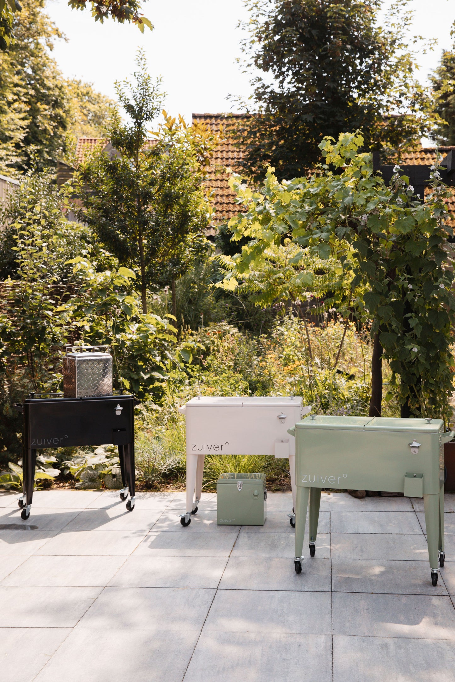 Zuiver Cooler Be Cool koelbox met wieltjes Green