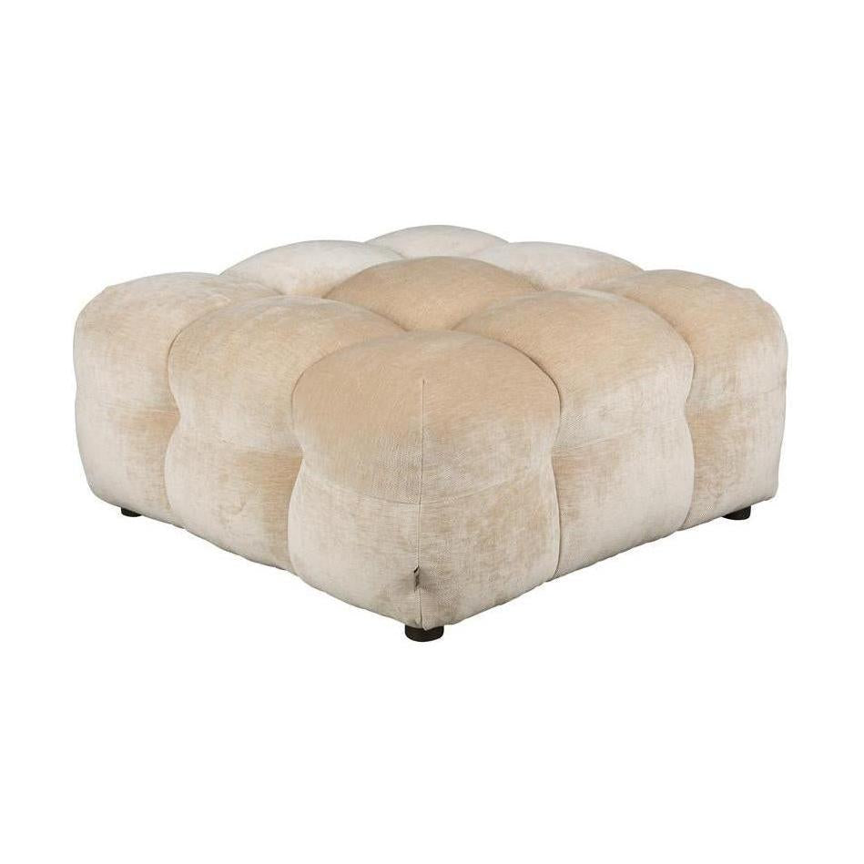 Dutchbone Hackman hocker velvet Beige