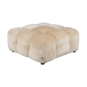 Dutchbone Hackman hocker velvet Beige