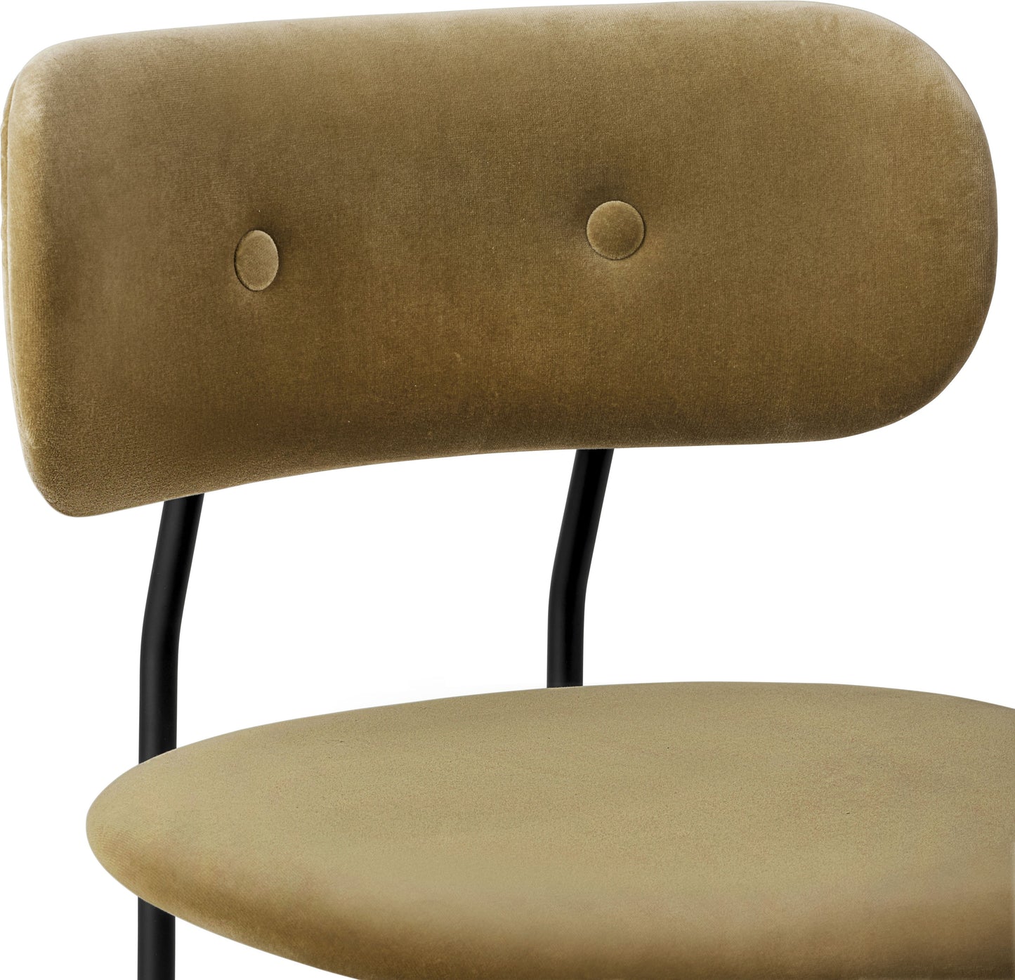 Gubi Coco eetkamerstoel gestoffeerd Velvet Grey Green 294