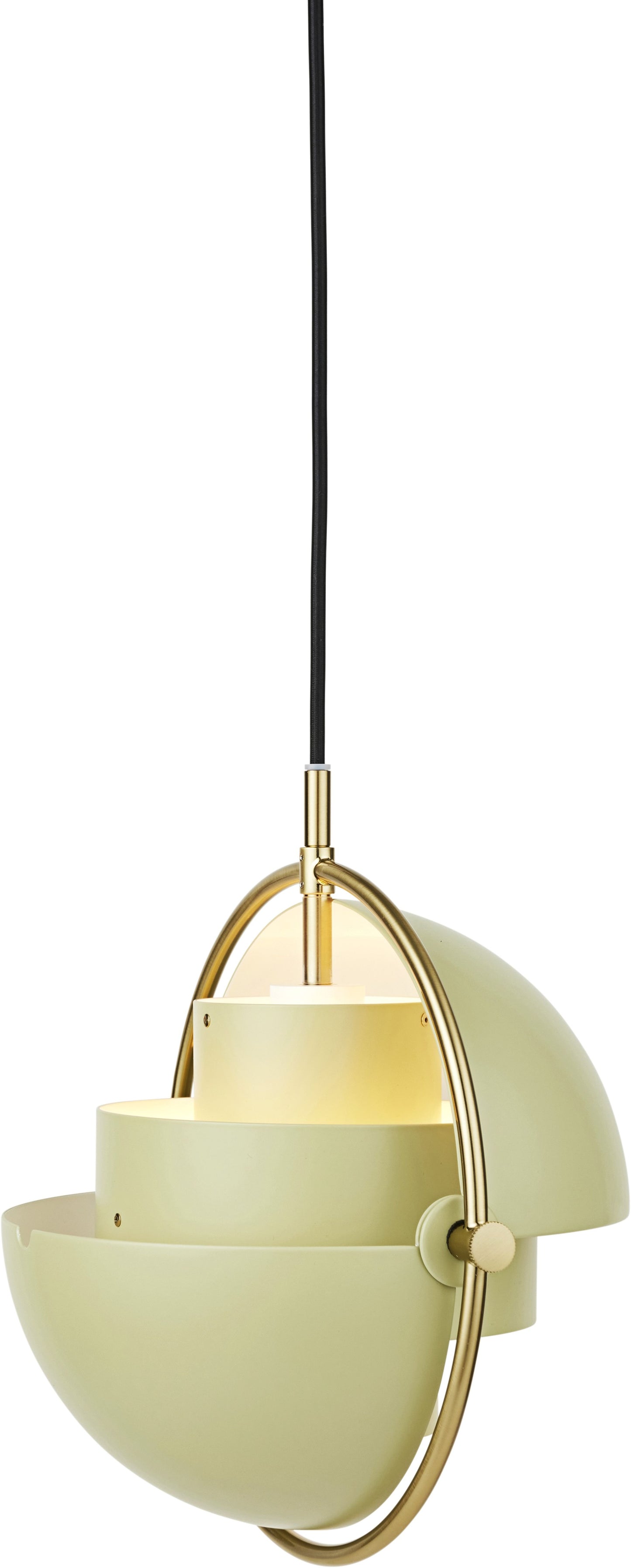 Gubi Multi-Lite hanglamp small Brass / Desert Sage