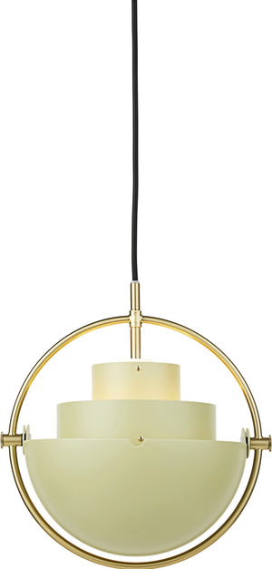 Gubi Multi-Lite hanglamp small Brass / Desert Sage