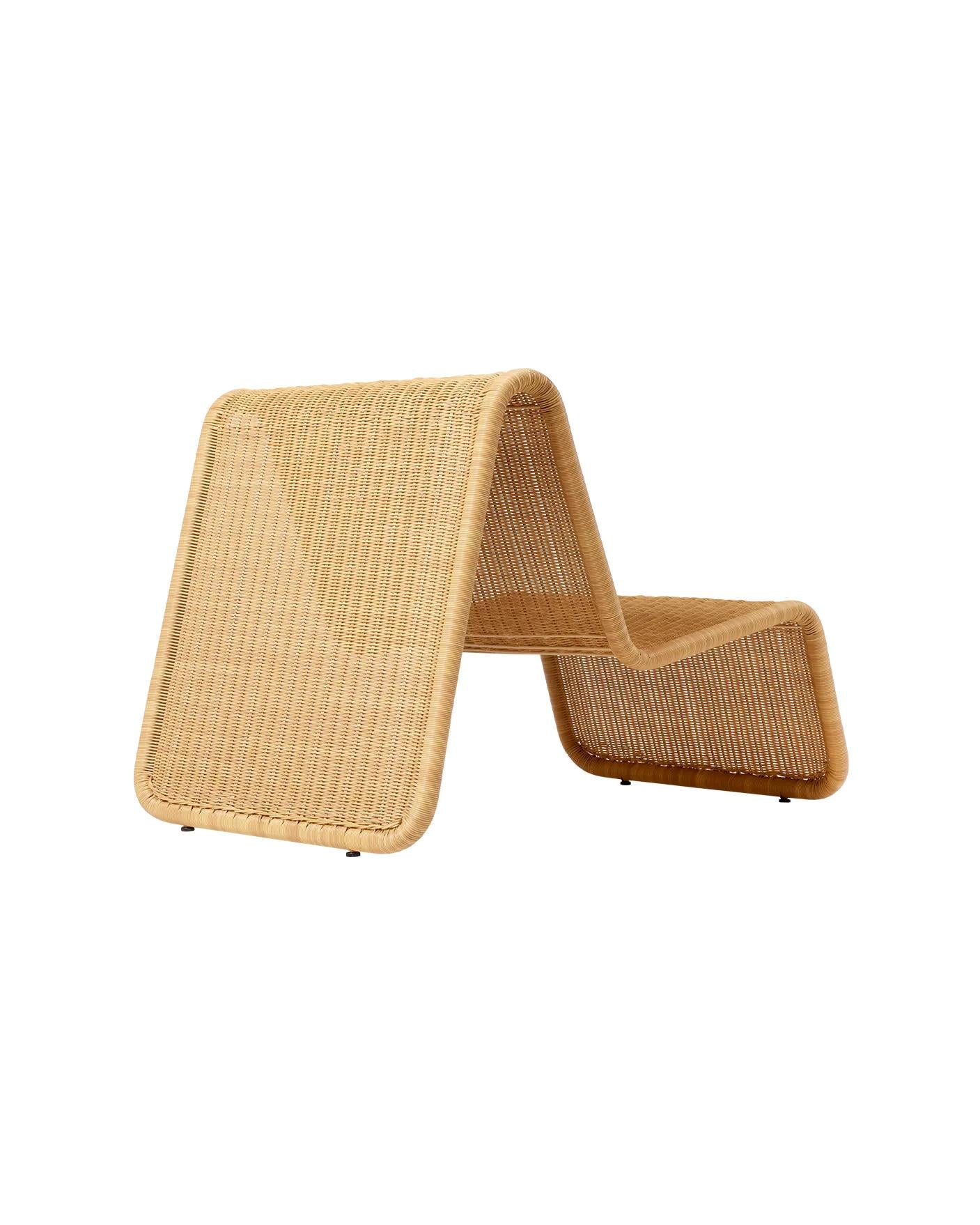 Gubi Bonacina P3 loungestoel Rattan