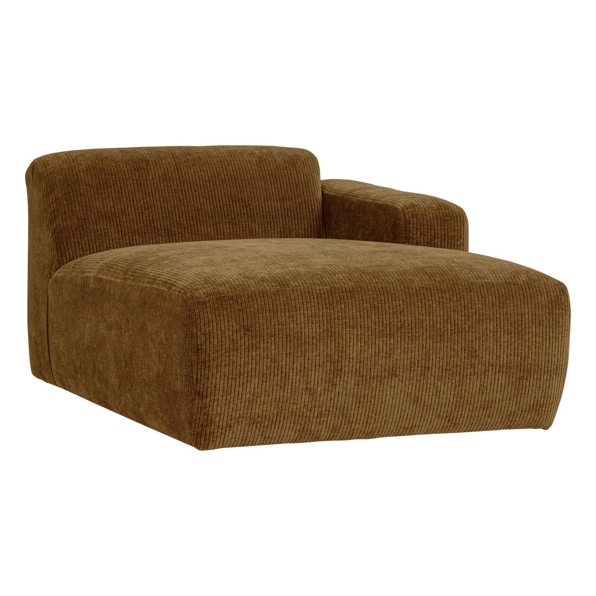 WOOOD Mojo Base chaise longue bank arm rechts rib Honinggeel