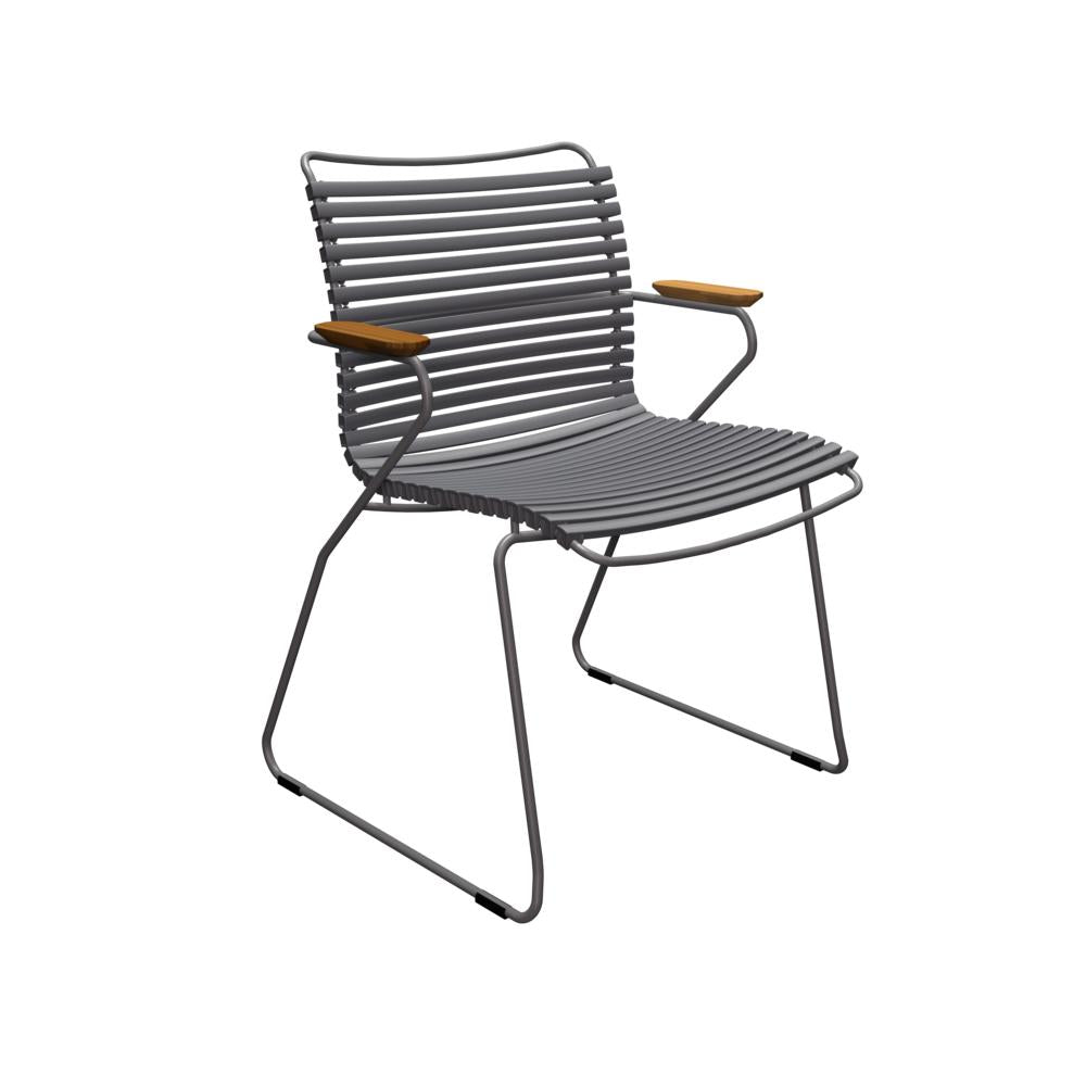 Houe Click Dining tuinstoel met arm Dark Grey