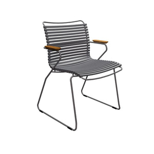 Houe Click Dining tuinstoel met arm Dark Grey