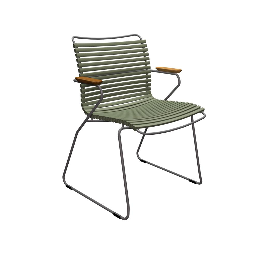 Houe Click Dining tuinstoel met arm Olive Green