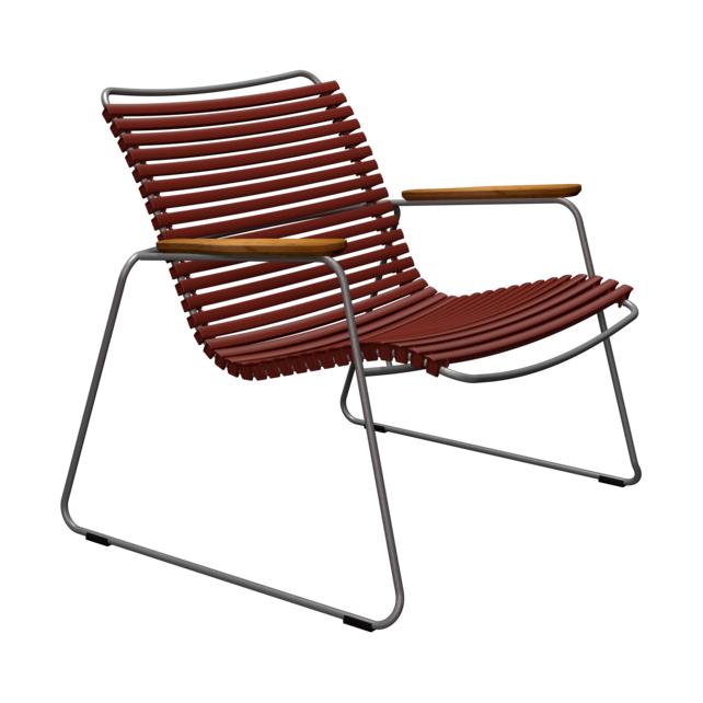 Houe Click Roomy loungestoel met arm Paprika