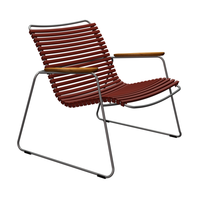 Houe Click Roomy loungestoel met arm Paprika