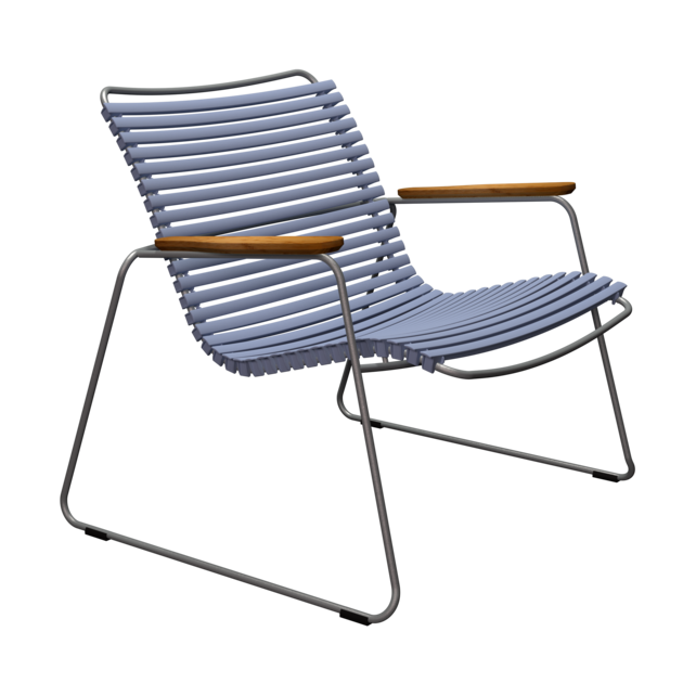 Houe Click Roomy loungestoel met arm Pigeon Blue