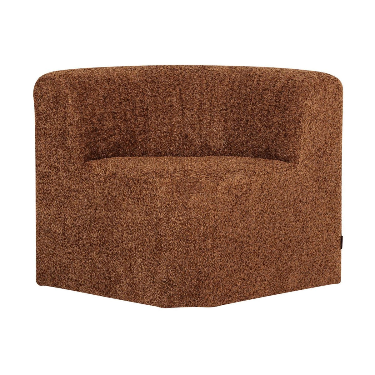 WOOOD Mojo Base eetbank hoek met rugleuning wollig Roestbruin
