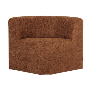 WOOOD Mojo Base eetbank hoek met rugleuning wollig Roestbruin