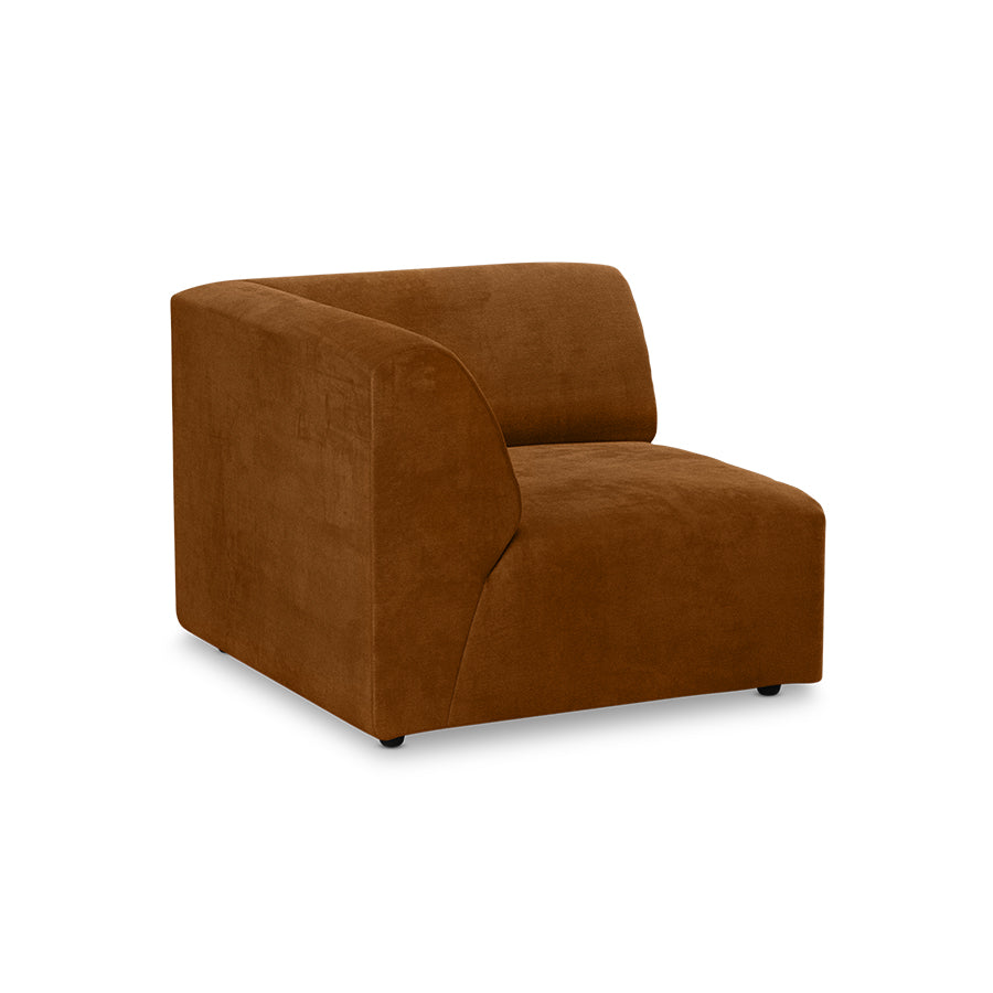 HKliving Jax bank left end Royal Velvet Caramel