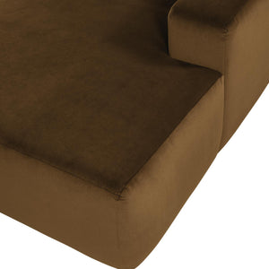 WOOOD Mojo Base chaise longue bank arm rechts velvet Honinggeel