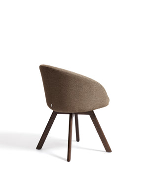 Kave Home Marvin eetkamerstoel chenille Bruin