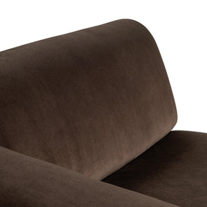 WOOOD Mojo Base chaise longue bank arm links velvet Bruin