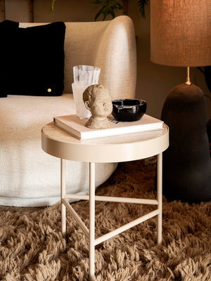 Ferm Living Travertine bijzettafel Ø40 cm Cashmere