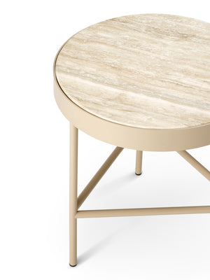 Ferm Living Travertine bijzettafel Ø40 cm Cashmere
