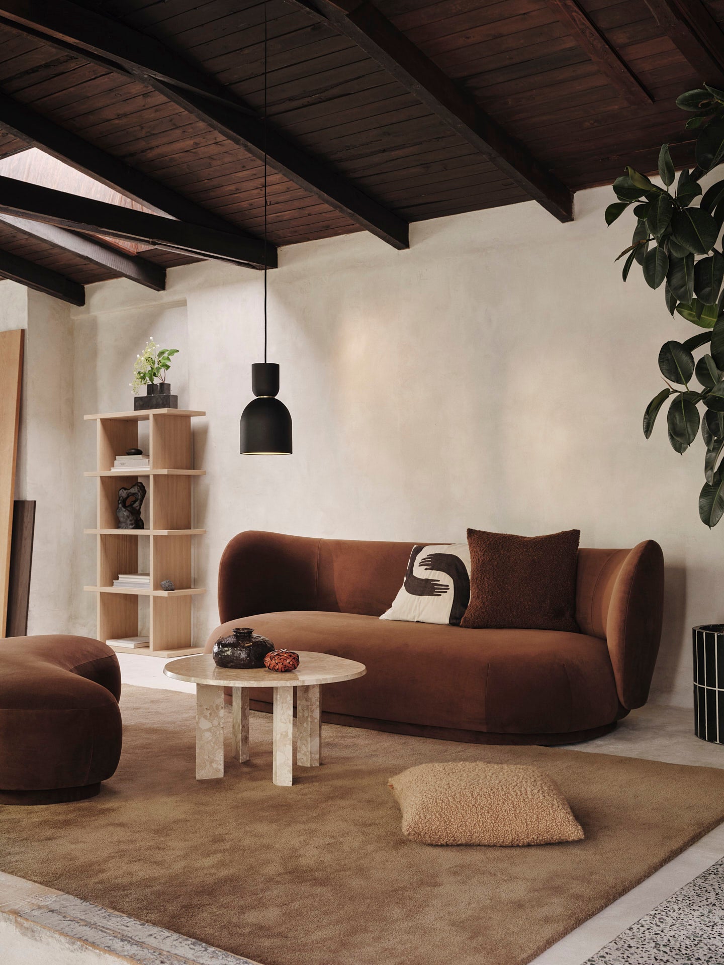 Ferm Living Stille Tufted vloerkleed 200x300 cm Toffee