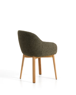 Kave Home Meila eetkamerstoel met arm chenille Green