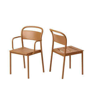 Muuto Linear Steel tuinstoel Burnt Orange