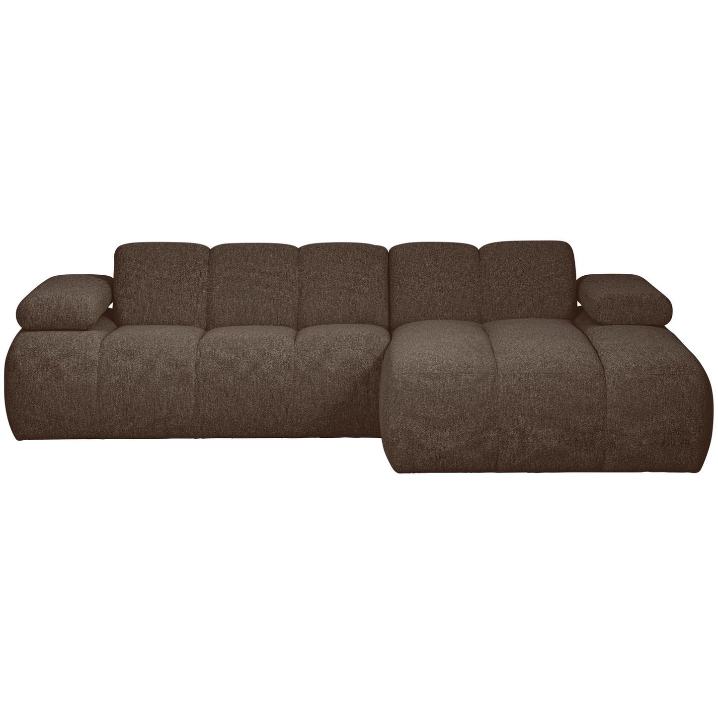 WOOOD Mojo chaise longue bank rechts bouclé Bruin Melange