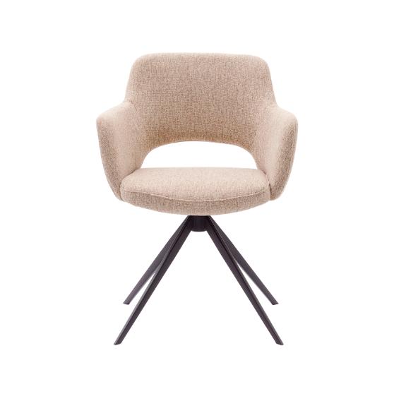 HelloChair HC31 Lillem eetkamerstoel San Remo Ecru spinpoot zwart