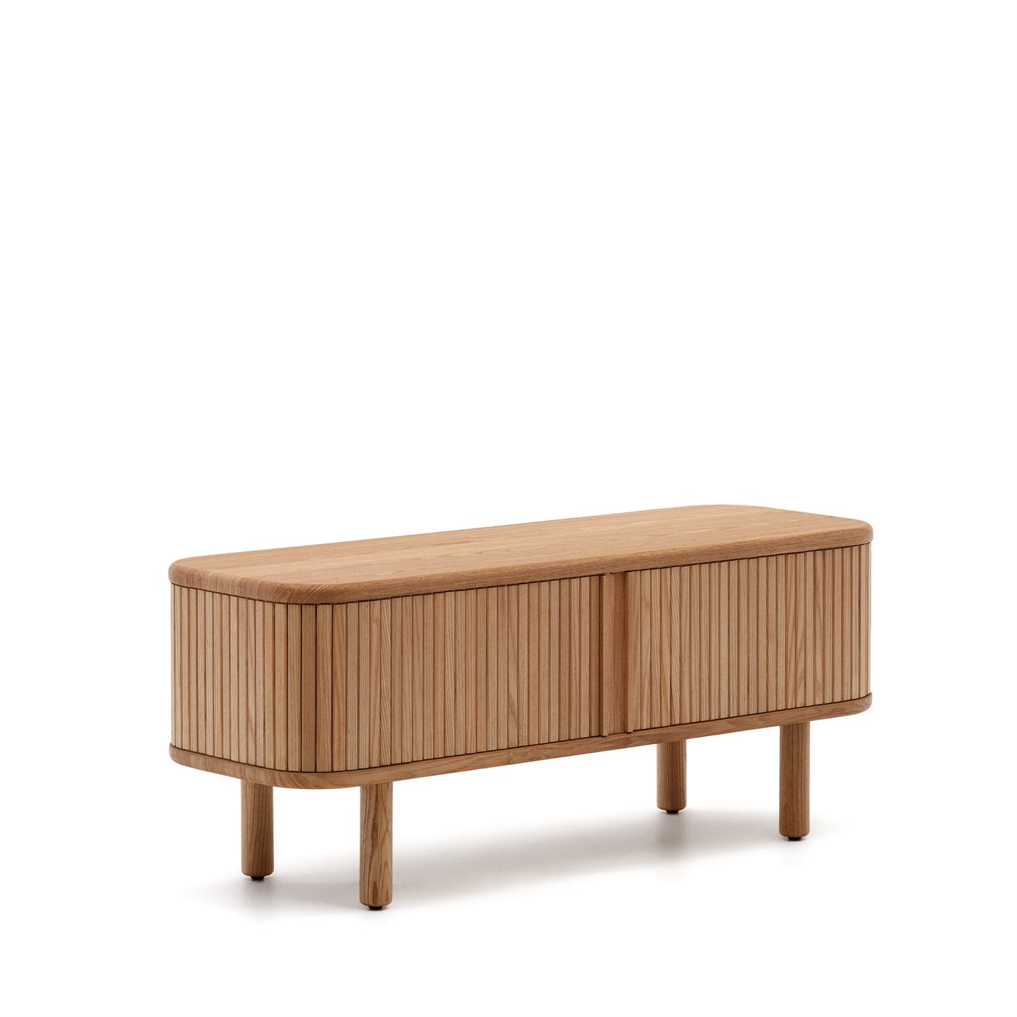Kave Home Mailen tv-meubel met 2 deuren essen natuurlijke afwerking 120 x 50 cm