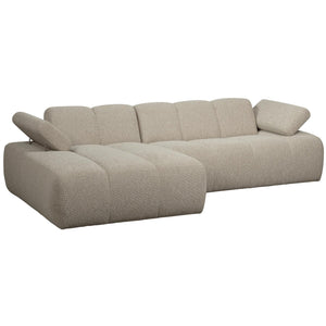 WOOOD Mojo chaise longue bank links bouclé Beige Melange