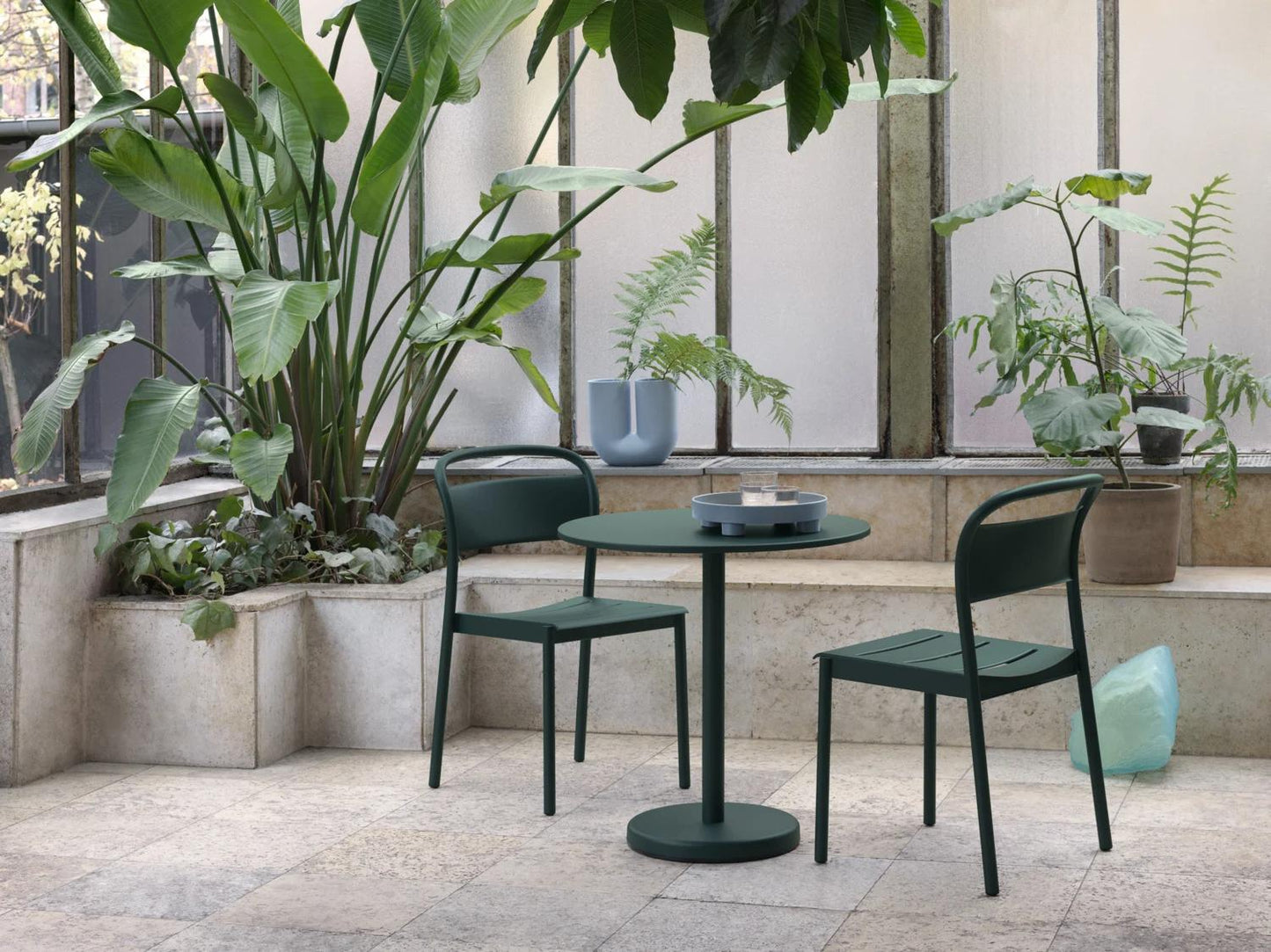 Muuto Linear Steel tuinstoel Dark Green