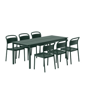 Muuto Linear Steel tuinstoel Dark Green