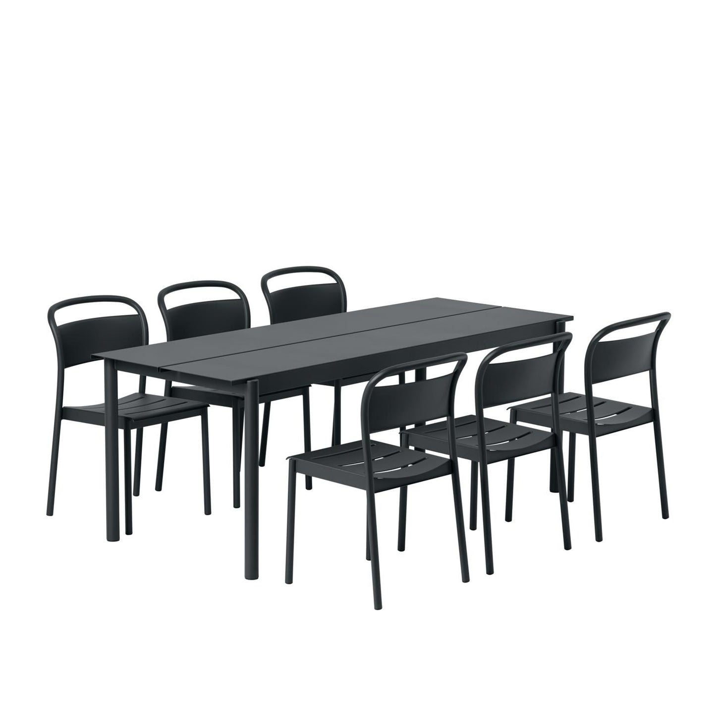 Muuto Linear Steel tuintafel 200x75 cm Black