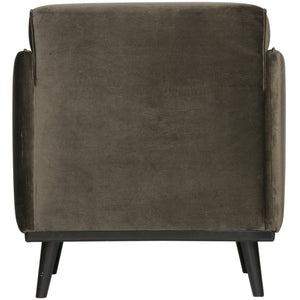 WOOOD Statement fauteuil met arm Velvet Warm Groen