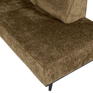WOOOD Statement hoekbank rechts Structure Velvet Brass